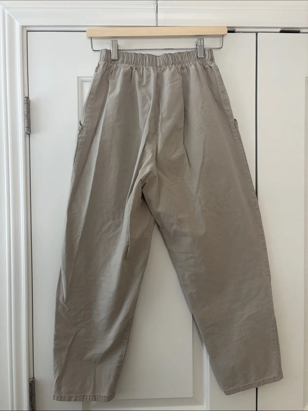 Cherokee Women’s Elastic-Waist Pants in Light Khaki